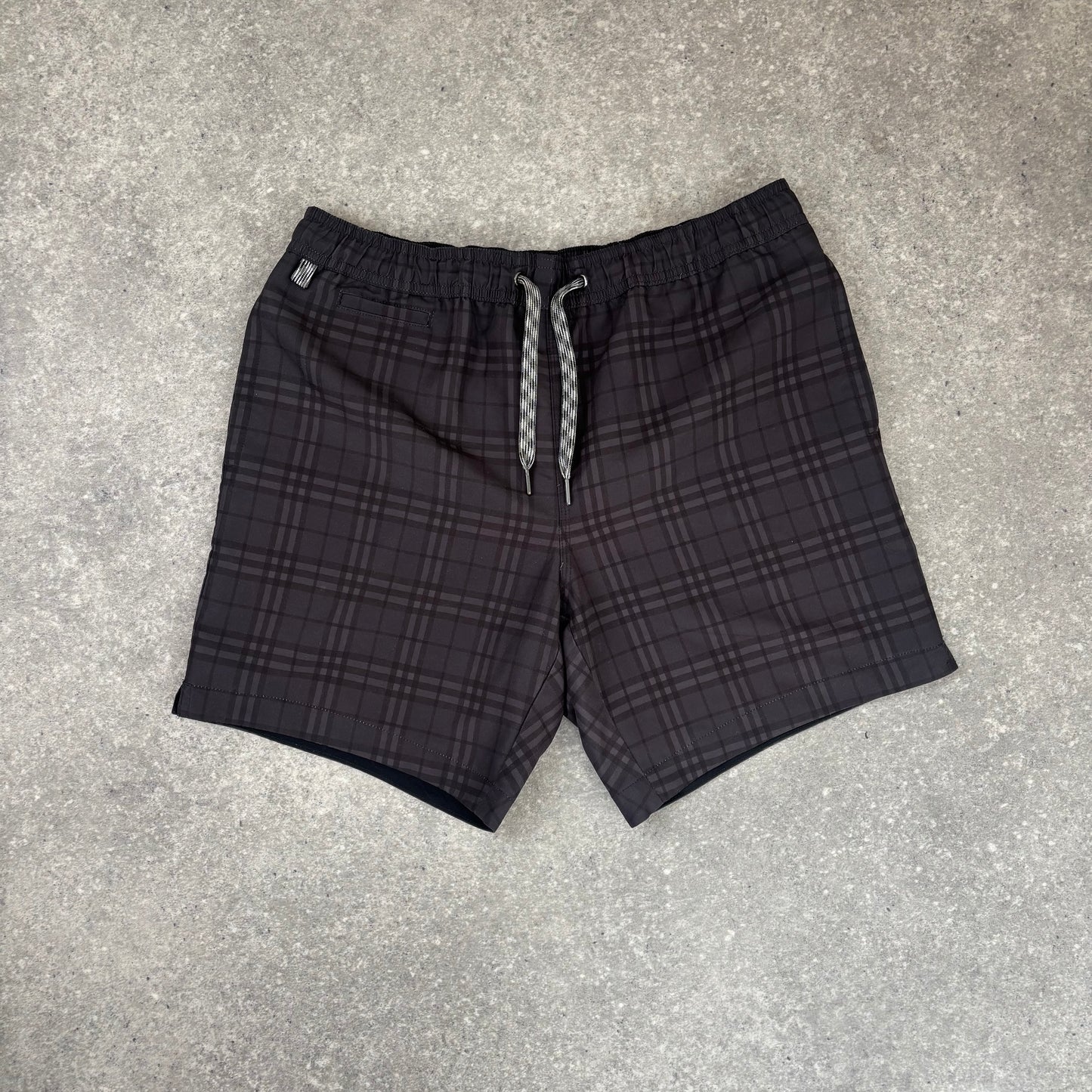 BURBERRY CHECK SWIM SHORTS ‘BLACK’