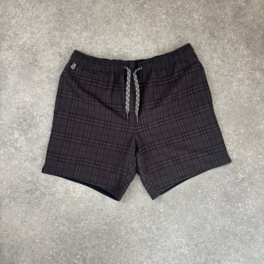 BURBERRY CHECK SWIM SHORTS ‘BLACK’