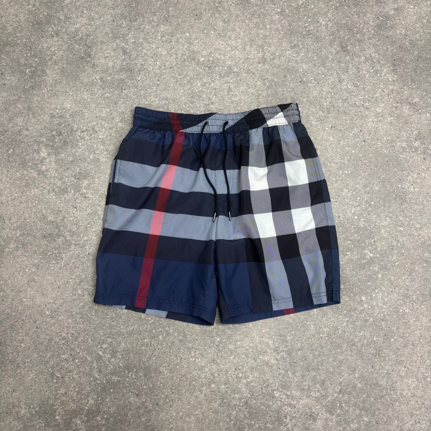 BURBERRY CHECK SWIM SHORTS ‘BLUE’